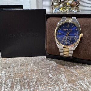 Michael Kors Navy and Gold watch